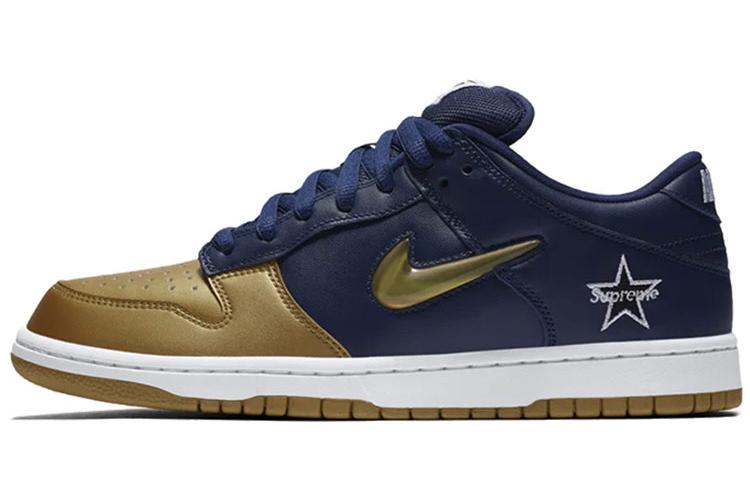Кеды унисекс Nike X Supreme SB Dunk Low QS металлическое золото