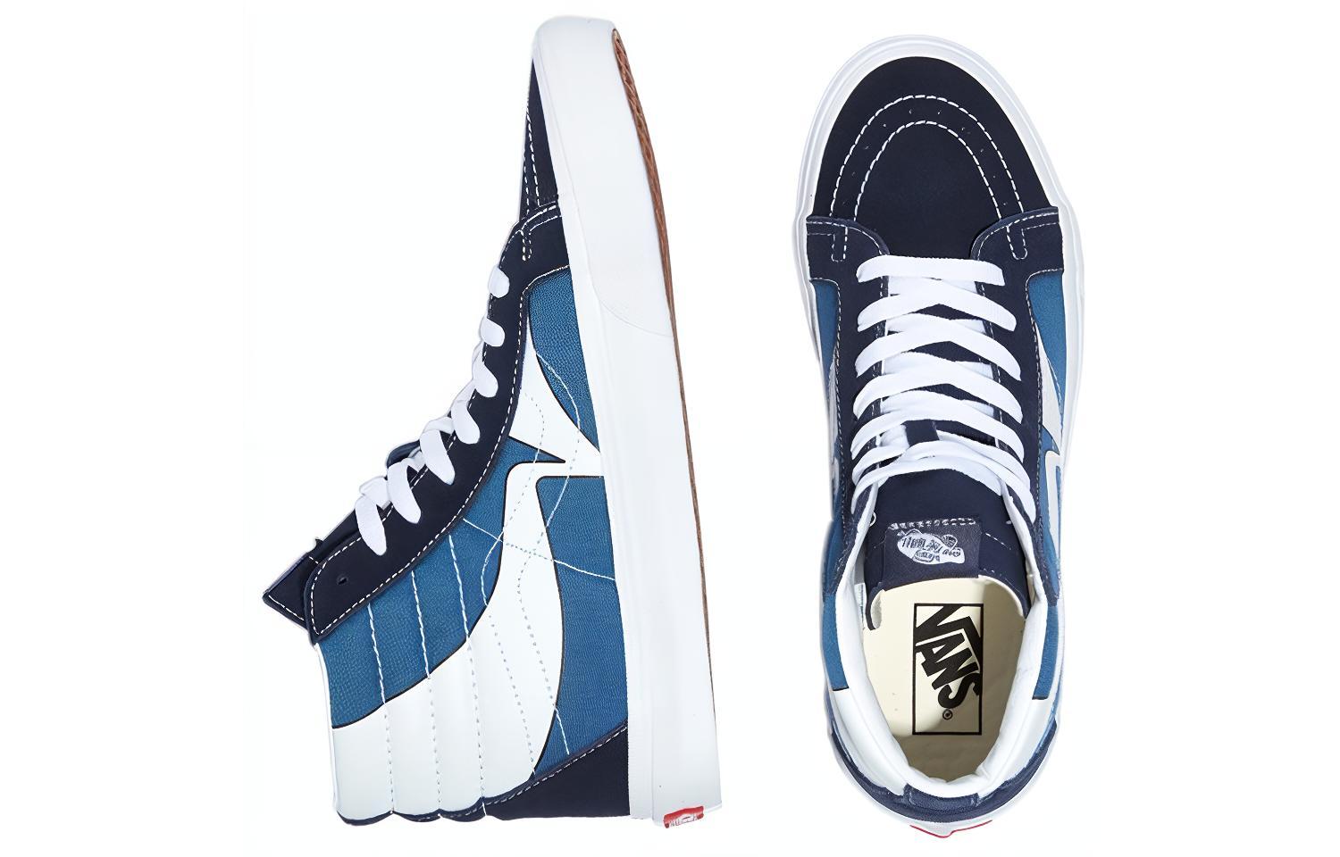 Кеды унисекс Vans SK8-Hi Reissue Warp Parisian Night Navy, 37 EU