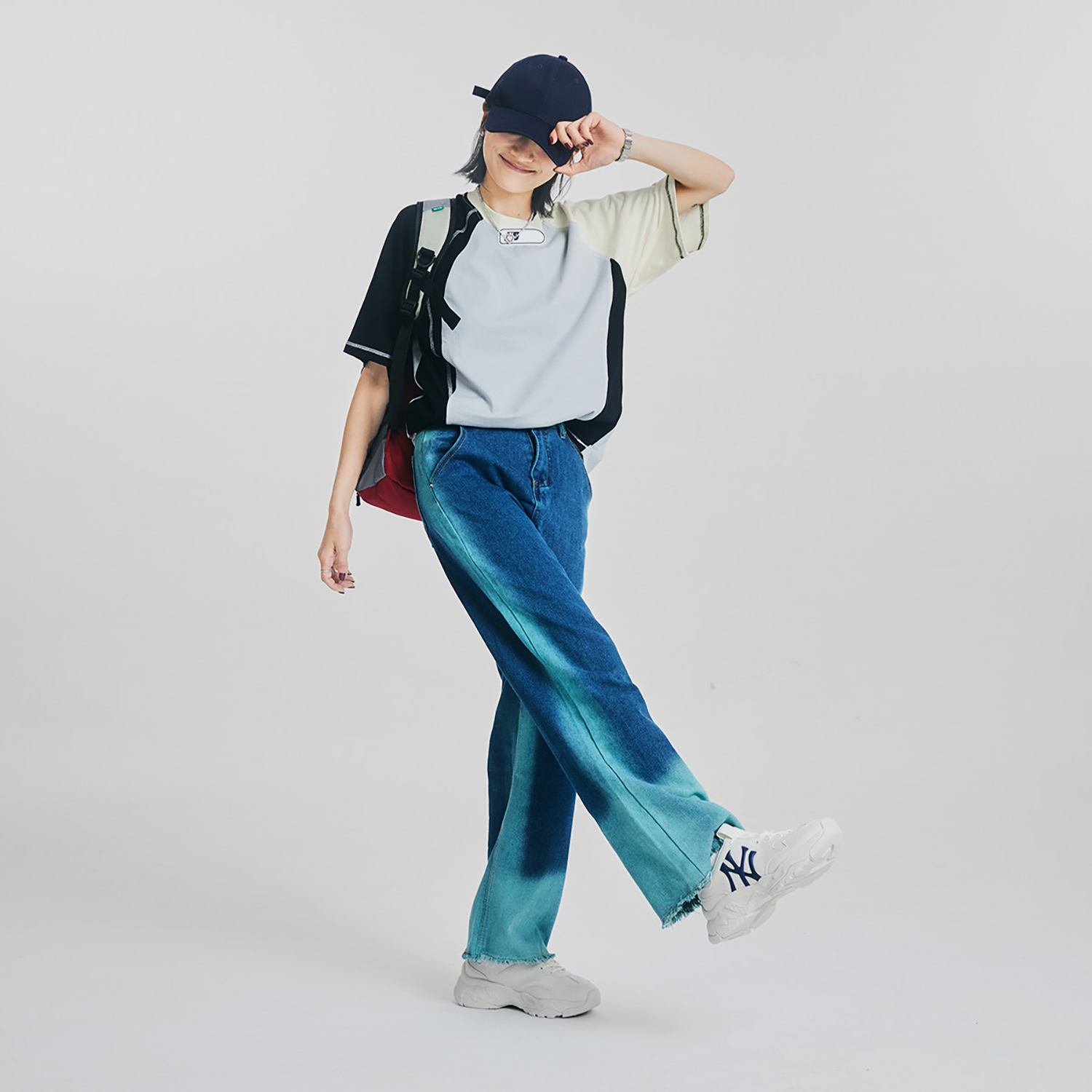 Кроссовки унисекс MLB Big Ball Chunky 3D белые, 37.5 EU