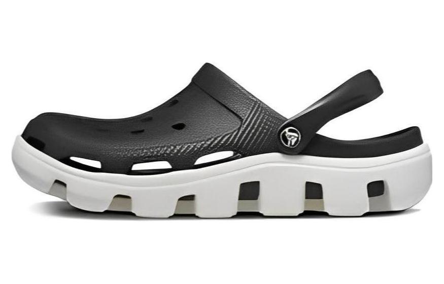 Шлепанцы унисекс Crocs Duet Black White, 41-42 EU