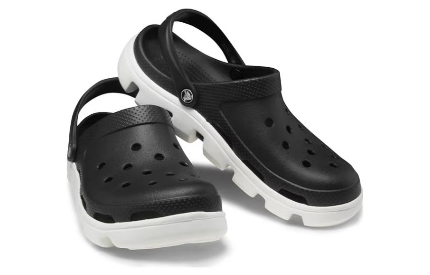 Шлепанцы унисекс Crocs Duet Black White, 41-42 EU