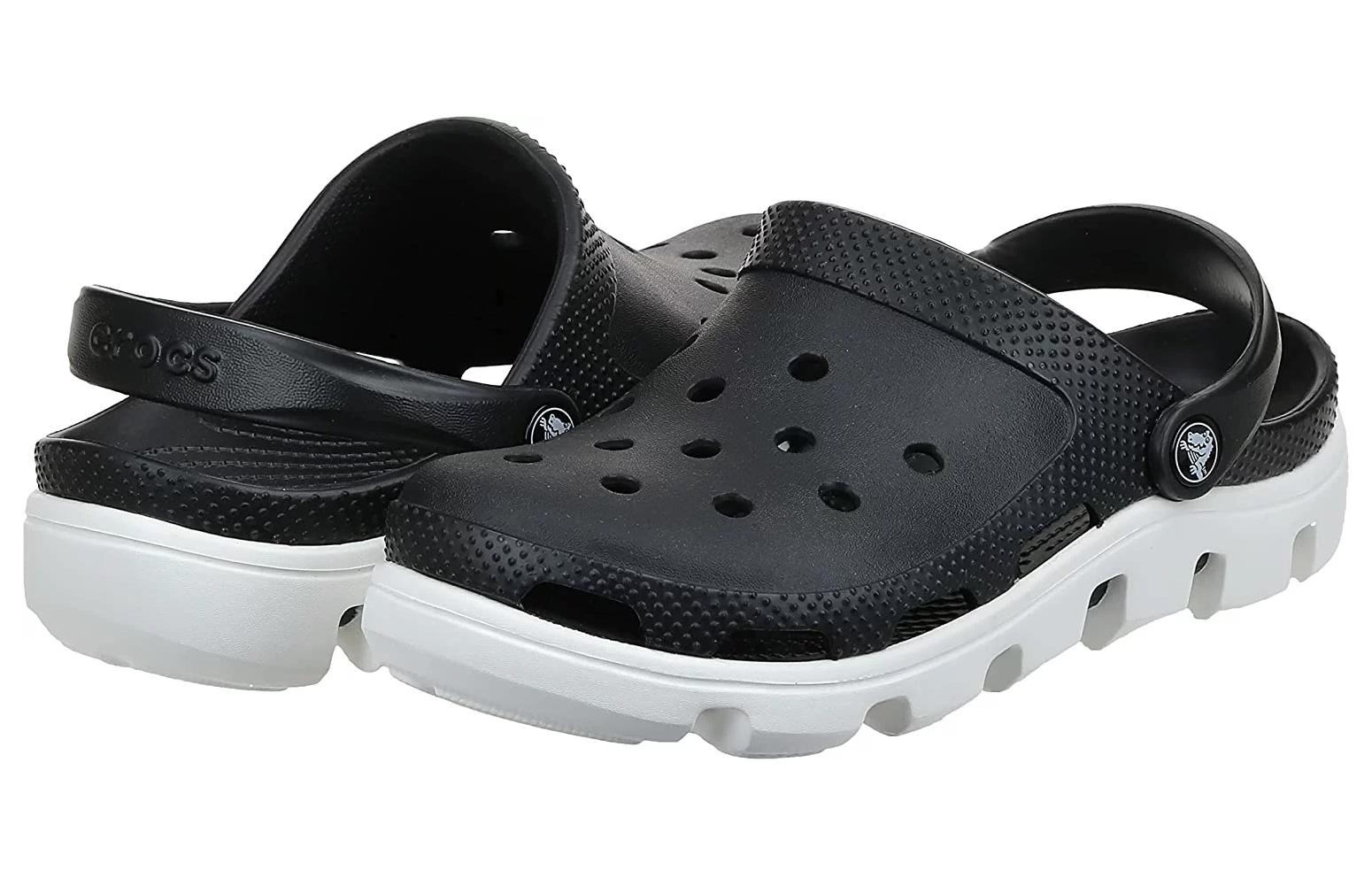 Шлепанцы унисекс Crocs Duet Black White, 41-42 EU
