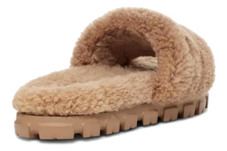 Тапочки женские UGG Cozetta Curly Slide каштановые, 37 EU