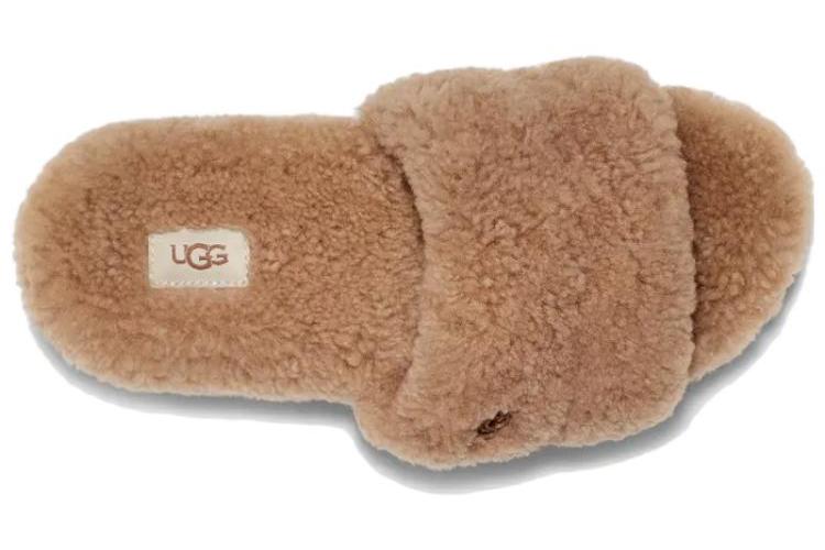 Тапочки женские UGG Cozetta Curly Slide каштановые, 37 EU