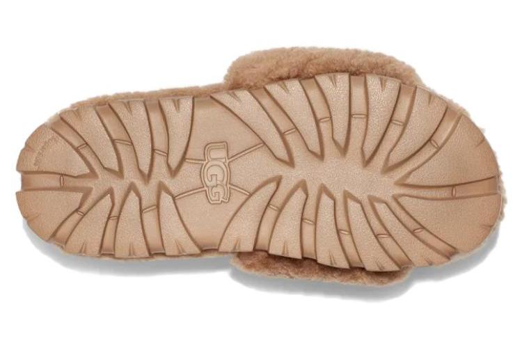 Тапочки женские UGG Cozetta Curly Slide каштановые, 37 EU