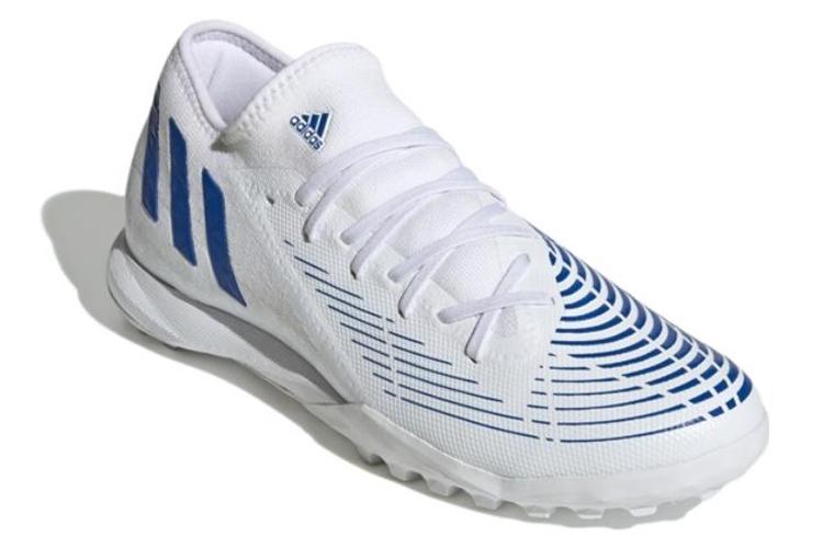Футбольные бутсы мужские Adidas Predator Edge.3 L Tf белые и синие, 43 EU