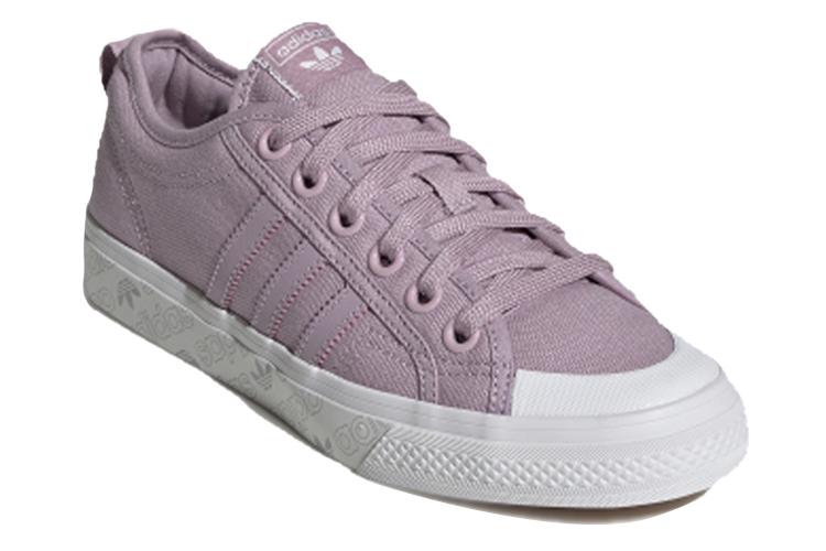 Кеды женские Adidas Nizza W светло-розовые и пурпурно-серые, 38 2/3 EU