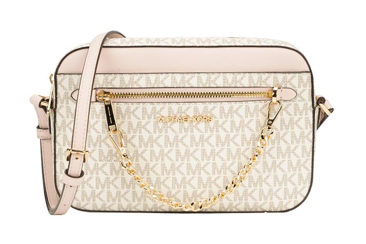 Сумка женская MICHAEL KORS Jet Set Camera Bag Tubas розовая, белая, многоцветная