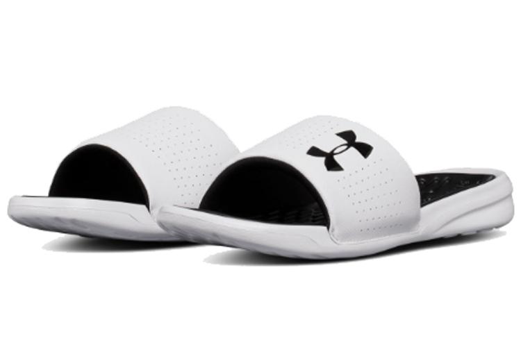 Сланцы мужские Under Armour Playmaker Fixed Strap белые, черные, 46 EU