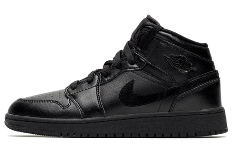 Спортивные кеды женские Jordan 1 Mid GS Deep Black, 38 EU