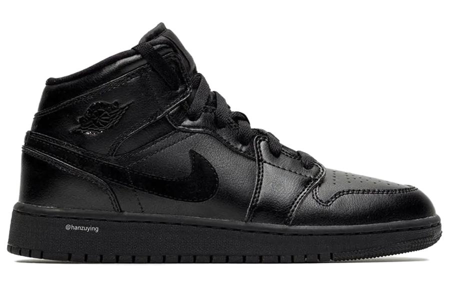 Спортивные кеды женские Jordan 1 Mid GS Deep Black, 38 EU