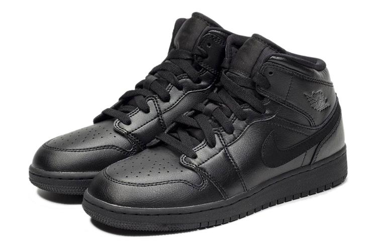 Спортивные кеды женские Jordan 1 Mid GS Deep Black, 38 EU
