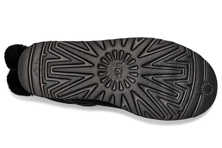 Сапоги женские UGG Mini Bailey Bow Pom черные, 37 EU