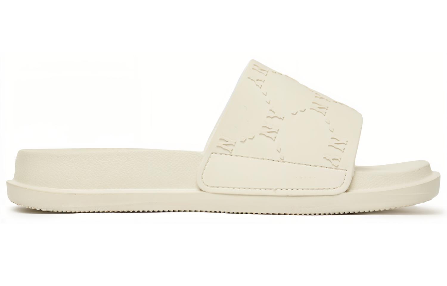 Шлепанцы унисекс MLB 3ALPAC123-50WHS белые, 36.5 EU