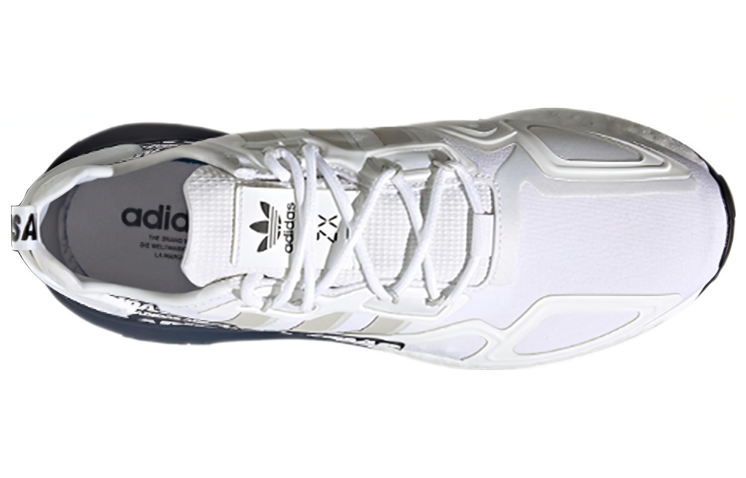 Кроссовки унисекс Adidas Zx 2K Boost Bold Logo Graphic белые, 44 2/3 EU