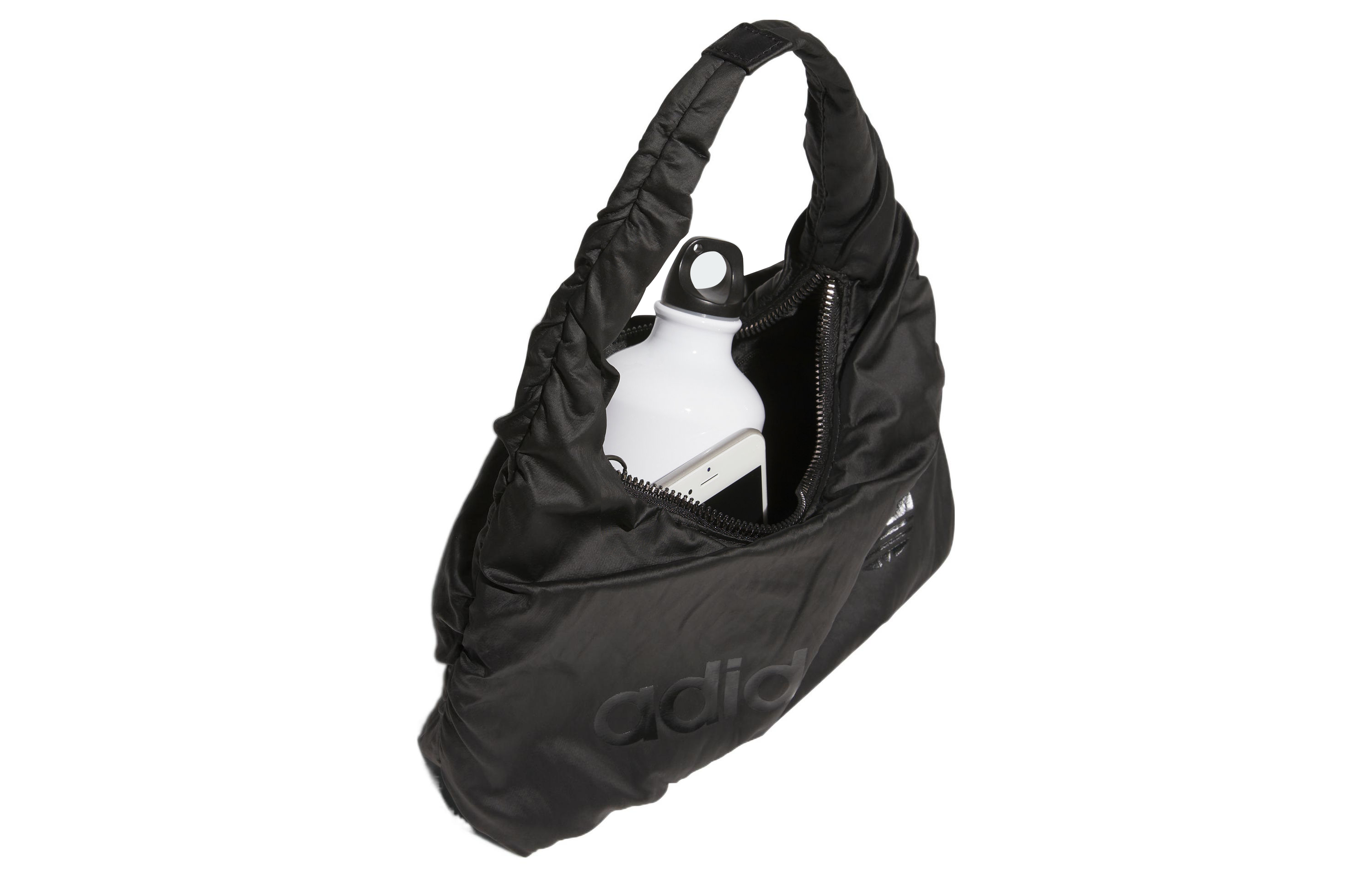 Спортивная сумка женская Adidas Satin Cloud Bag черная, малого размера