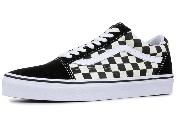 Кеды Vans Old Skool Checkerboard черные, 35 EU
