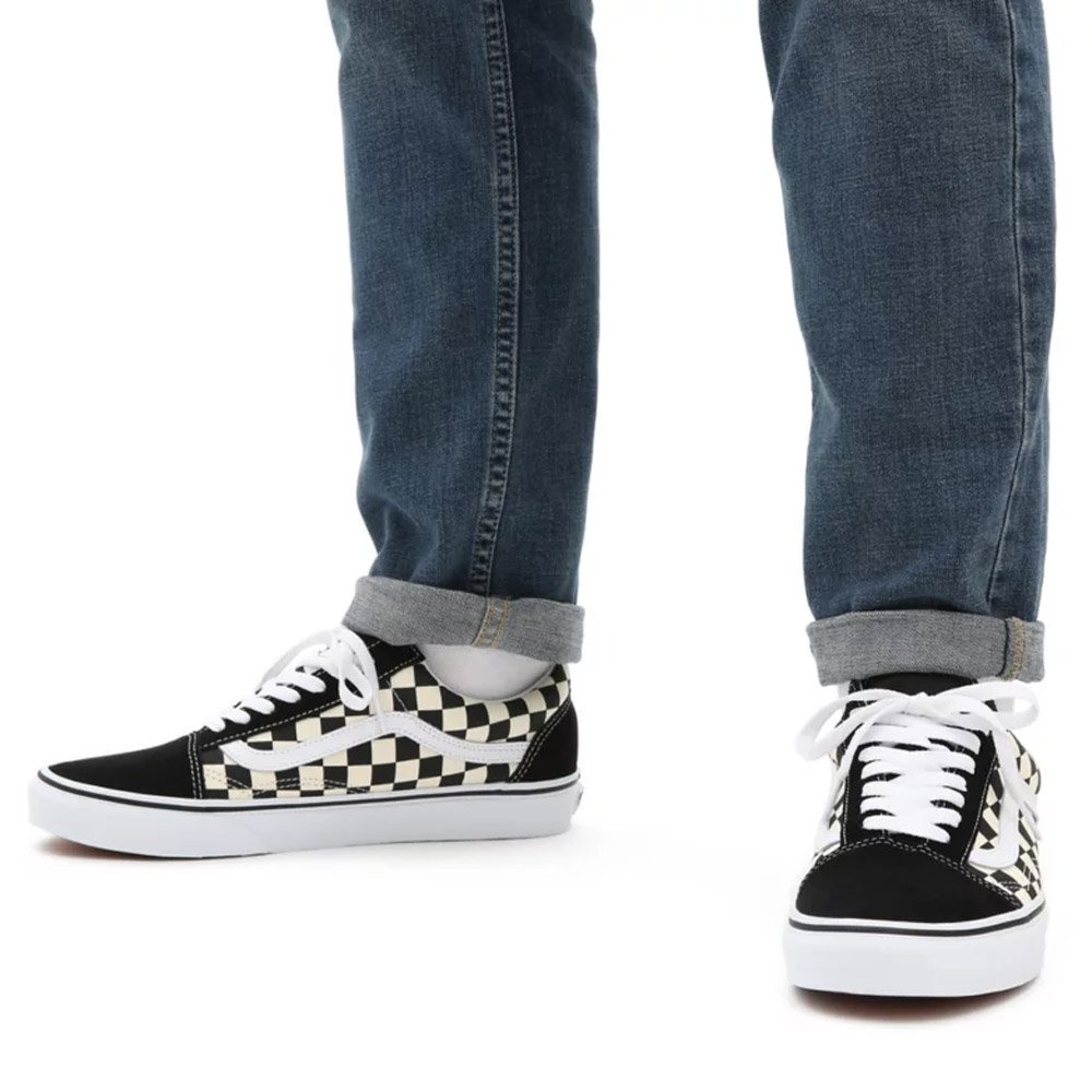 Кеды Vans Old Skool Checkerboard черные, 35 EU