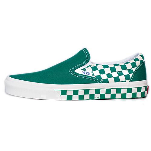 Слипоны унисекс Vans Classic Slip-On Sidewall Check Ultramarine Green, 40.5 EU