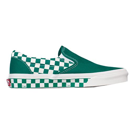 Слипоны унисекс Vans Classic Slip-On Sidewall Check Ultramarine Green, 40.5 EU