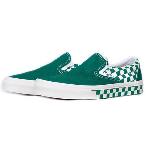 Слипоны унисекс Vans Classic Slip-On Sidewall Check Ultramarine Green, 40.5 EU