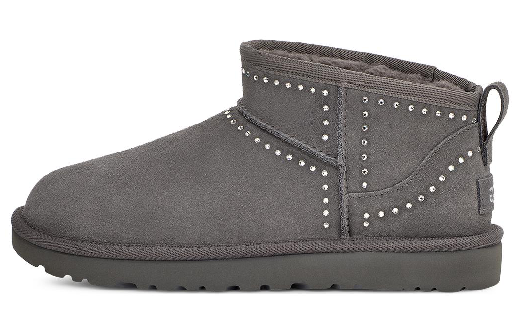 Угги женские UGG Classic Ultra Mini Bling темно-серые, 38 EU