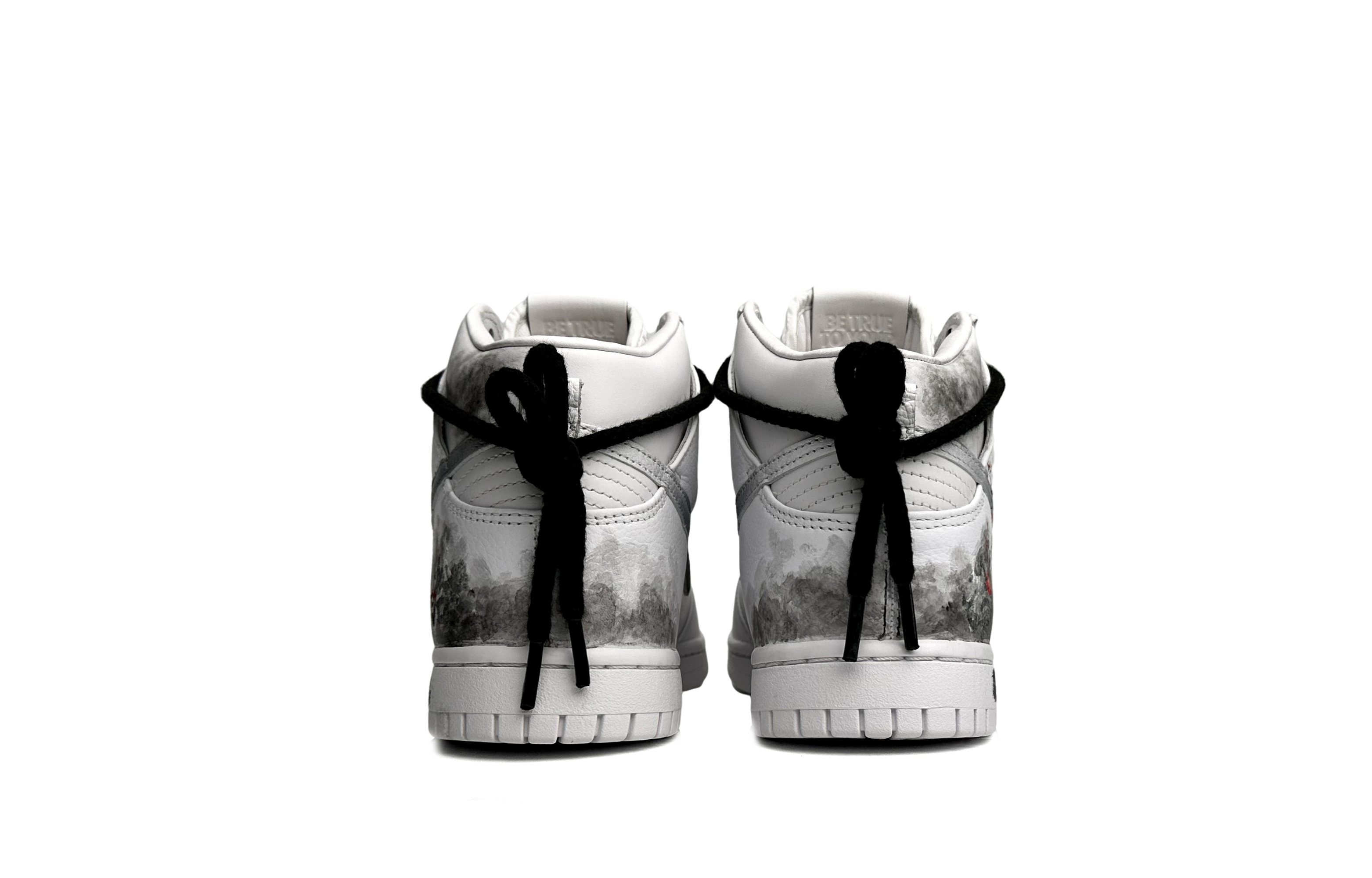 Кроссовки мужские Nike Dunk Retro PRM High-Top белые, черные, красные, 42 EU