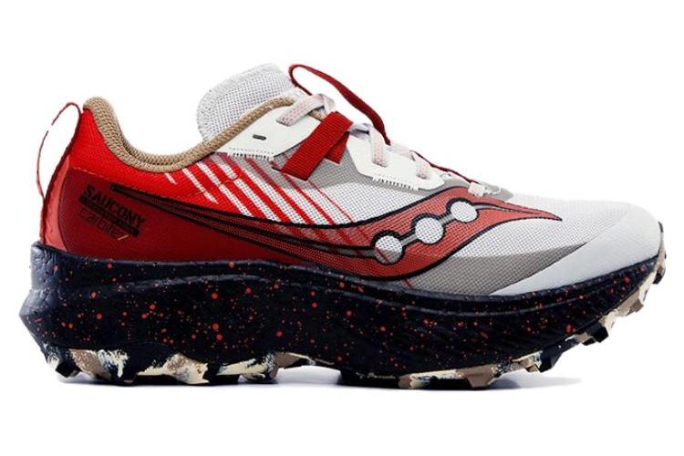 Трейловые кроссовки женские Saucony ENDORPHIN EDGE серо-красные, 36 EU