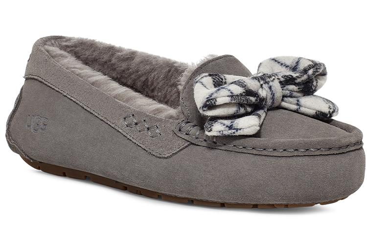 Мокасины женские UGG Ansley Plaid Bow серые, 36 EU