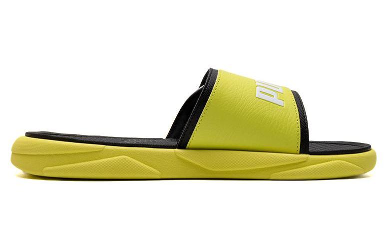 Шлепанцы унисекс PUMA Royalcat Flip flops лимонно-зеленые, 35.5 EU