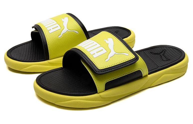 Шлепанцы унисекс PUMA Royalcat Flip flops лимонно-зеленые, 35.5 EU