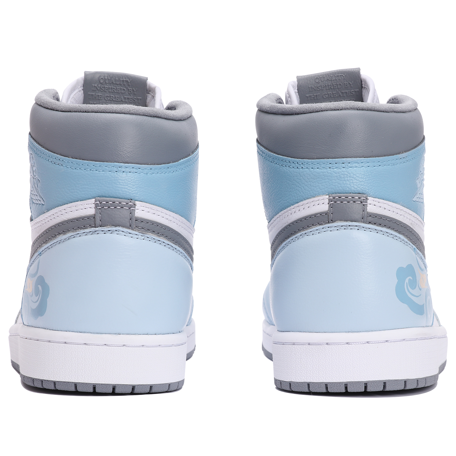 Кеды унисекс Jordan Air Jordan 1 серо-голубые, 36.5 EU