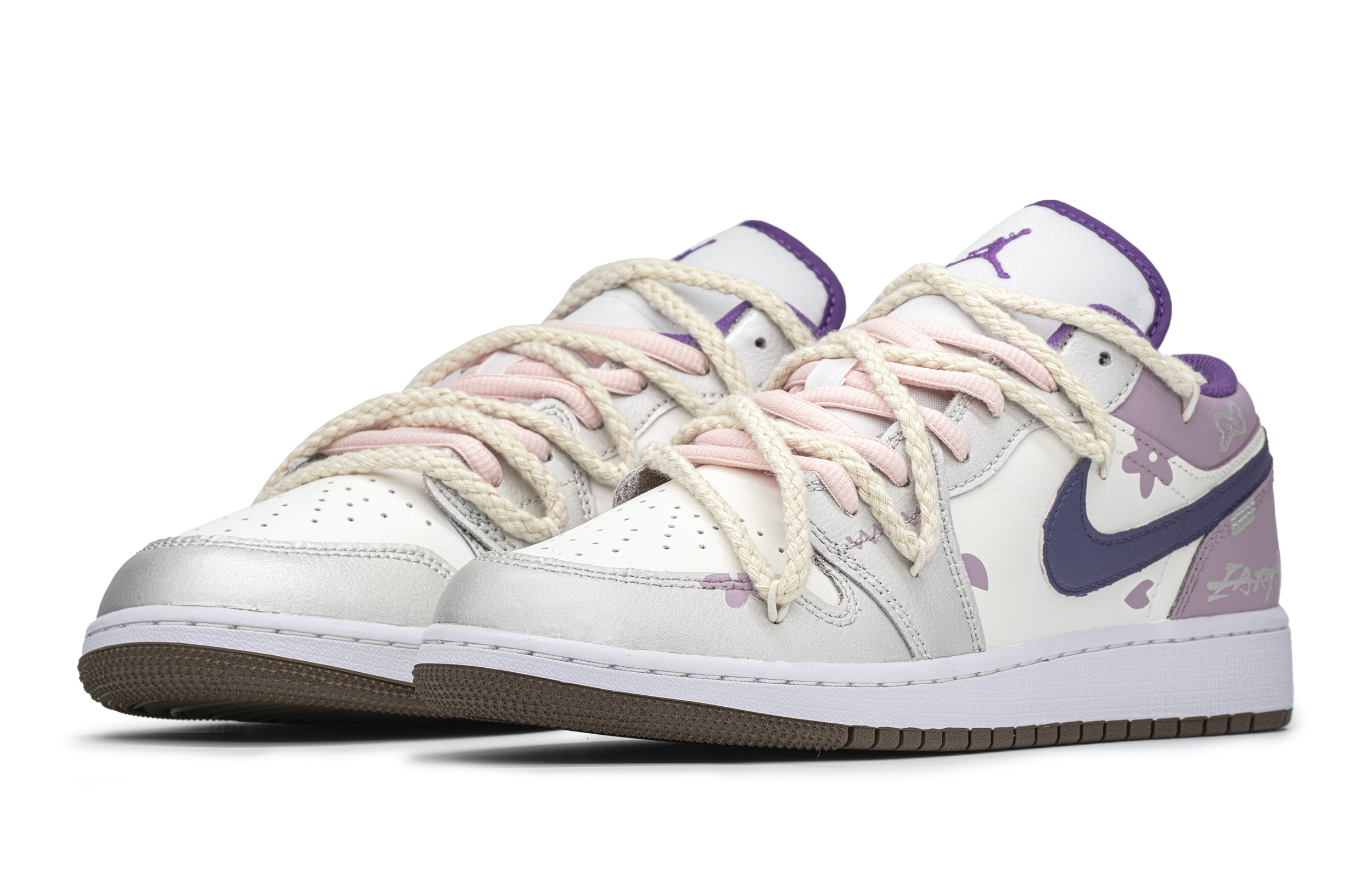 Кеды женские Jordan Air Jordan 1 Shock Absorbers лилак-серебристые, 36 EU