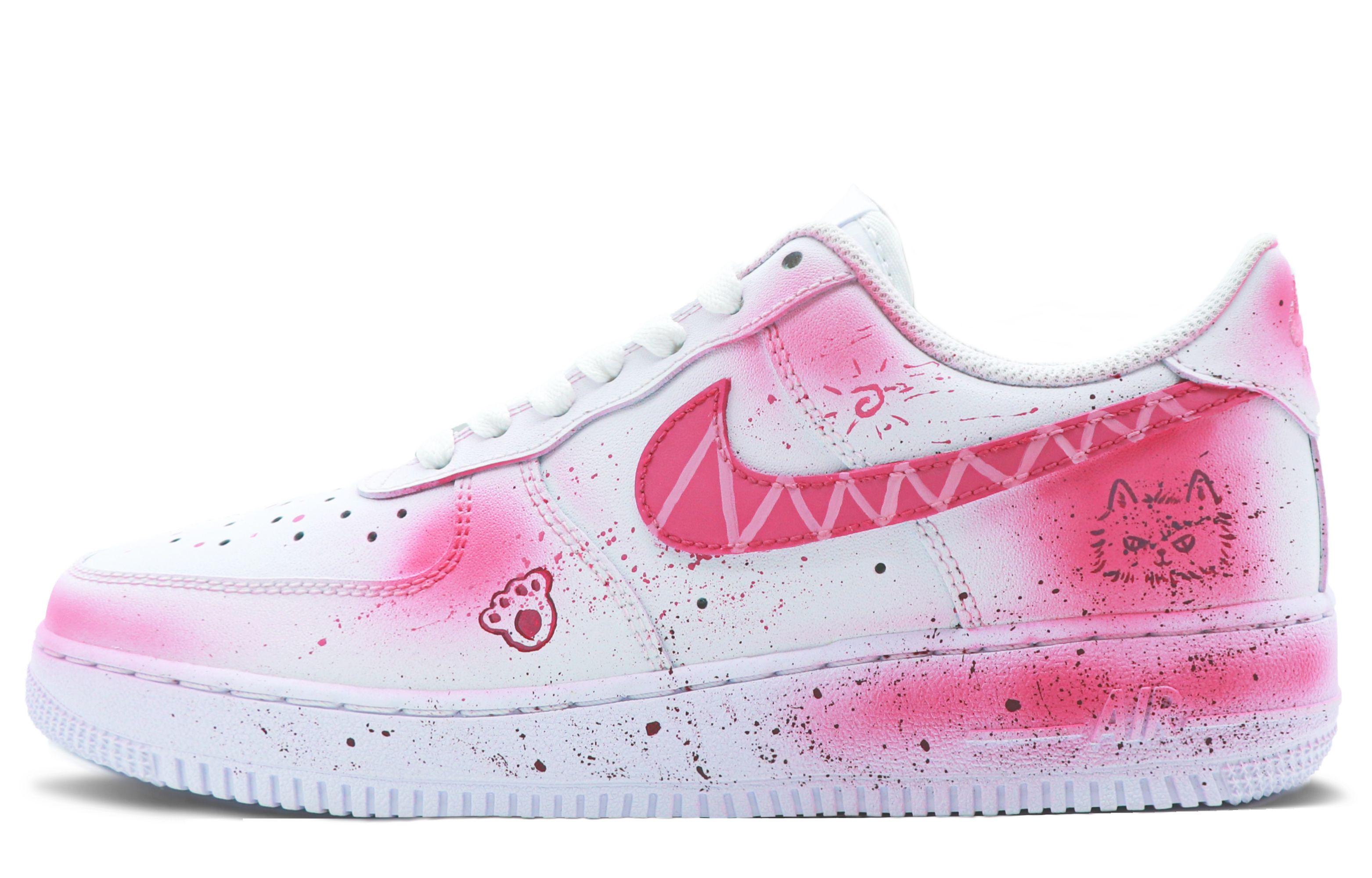 Кеды мужские Nike Air Force 1 Coverage Low Top розовые и белые, 43 EU