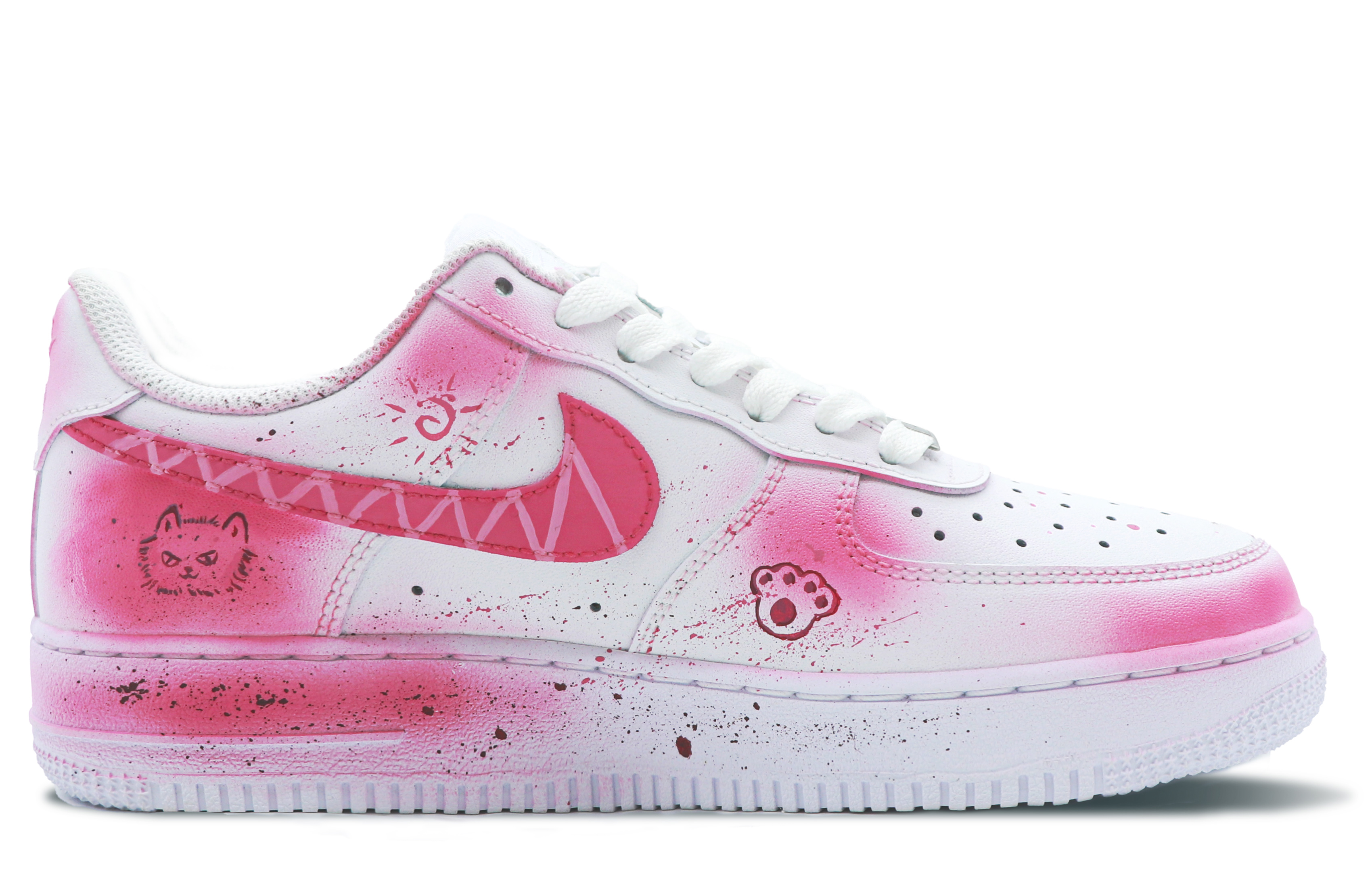 Кеды мужские Nike Air Force 1 Coverage Low Top розовые и белые, 43 EU