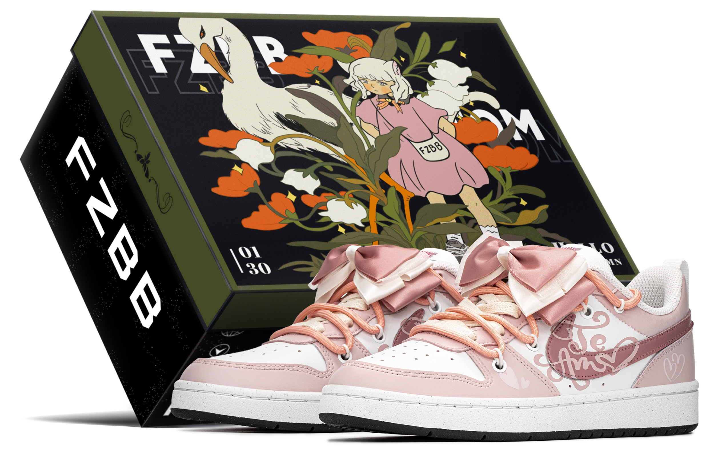 Кеды женские Nike Court Borough Low Top розовые бежевые