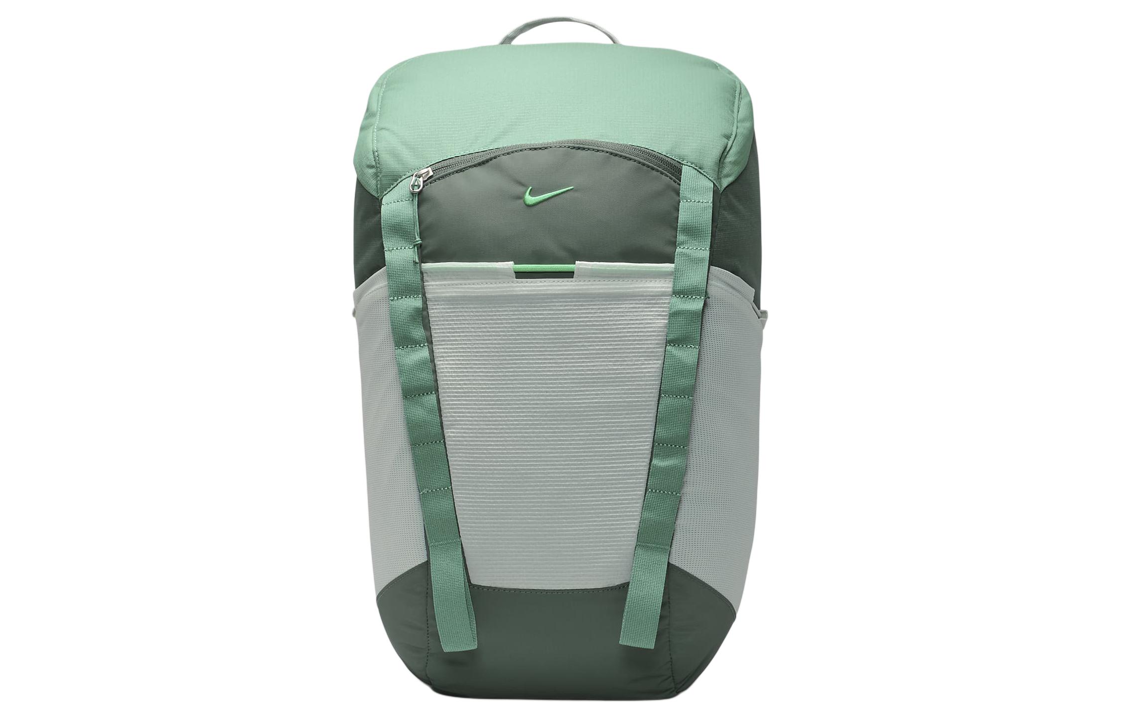 Рюкзак унисекс Nike Fabric Backpack Regular винтажный зелёный, светло-серебристый
