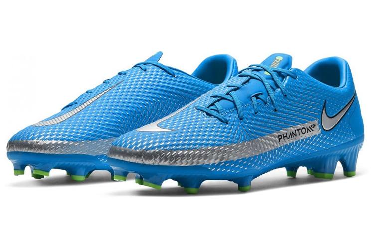 Футбольные бутсы мужские Nike Phantom GT Academy MG фото-голубой металлик, 39 EU