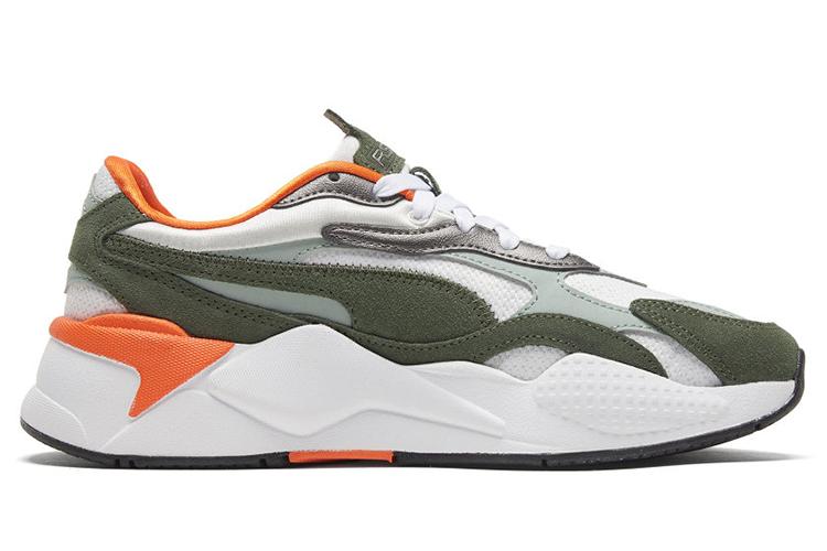 Кроссовки женские PUMA RS-X3 белые, зеленые, оранжевые, 35.5 EU