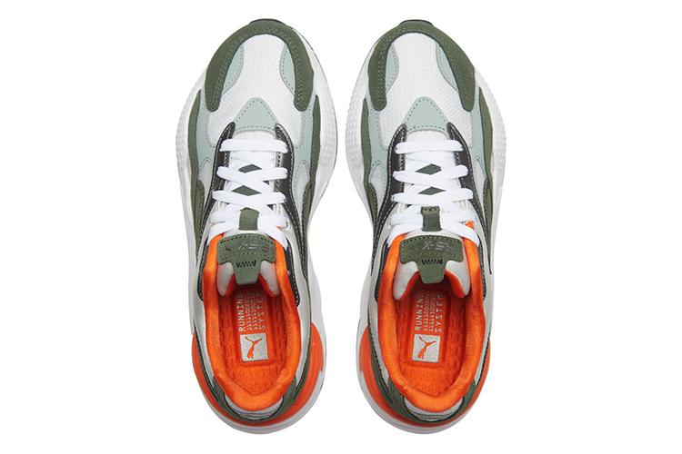 Кроссовки женские PUMA RS-X3 белые, зеленые, оранжевые, 35.5 EU