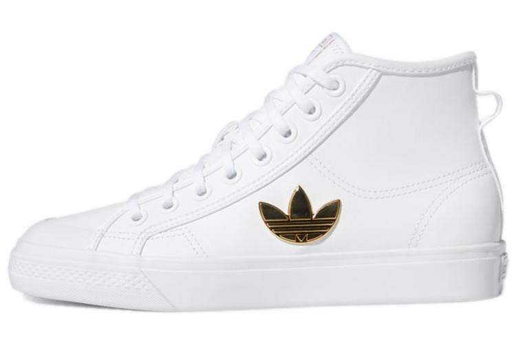 Кеды женские Adidas Nizza Trefoil Hi cloud white gold metallic