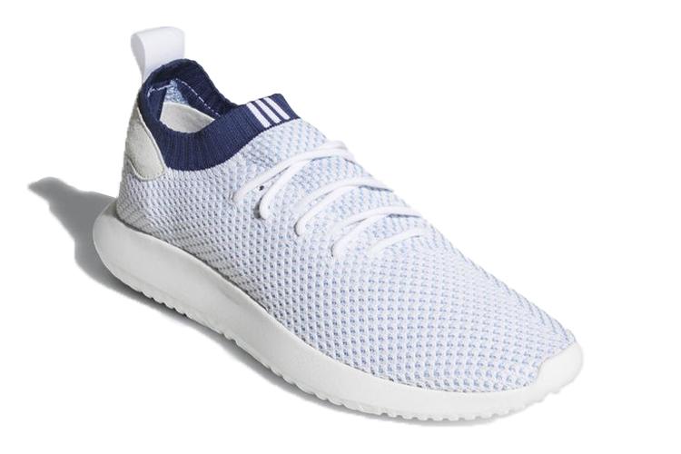 Кроссовки мужские Adidas Tubular Shadow PK белые и синие, 44 2/3 EU