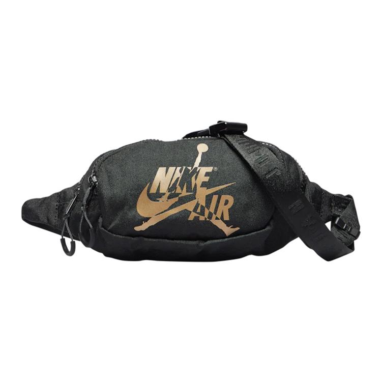 Сумка унисекс Jordan 9A0260-429 черная с золотым