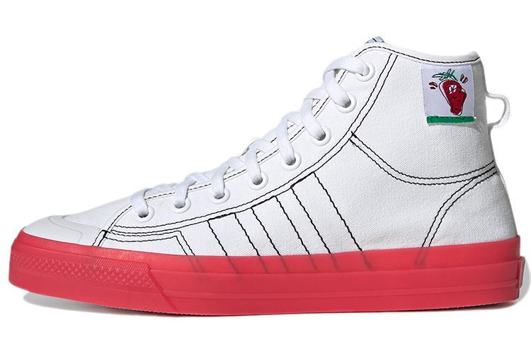 Кроссовки унисекс Adidas Nizza Hi Rf белые, красные, 36 EU