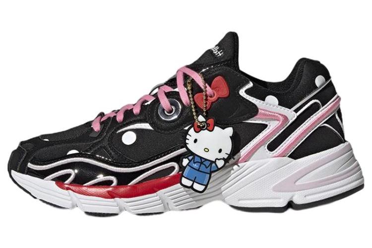 Кроссовки женские Adidas Hello Kitty X Astir Polka Dot черно-белые