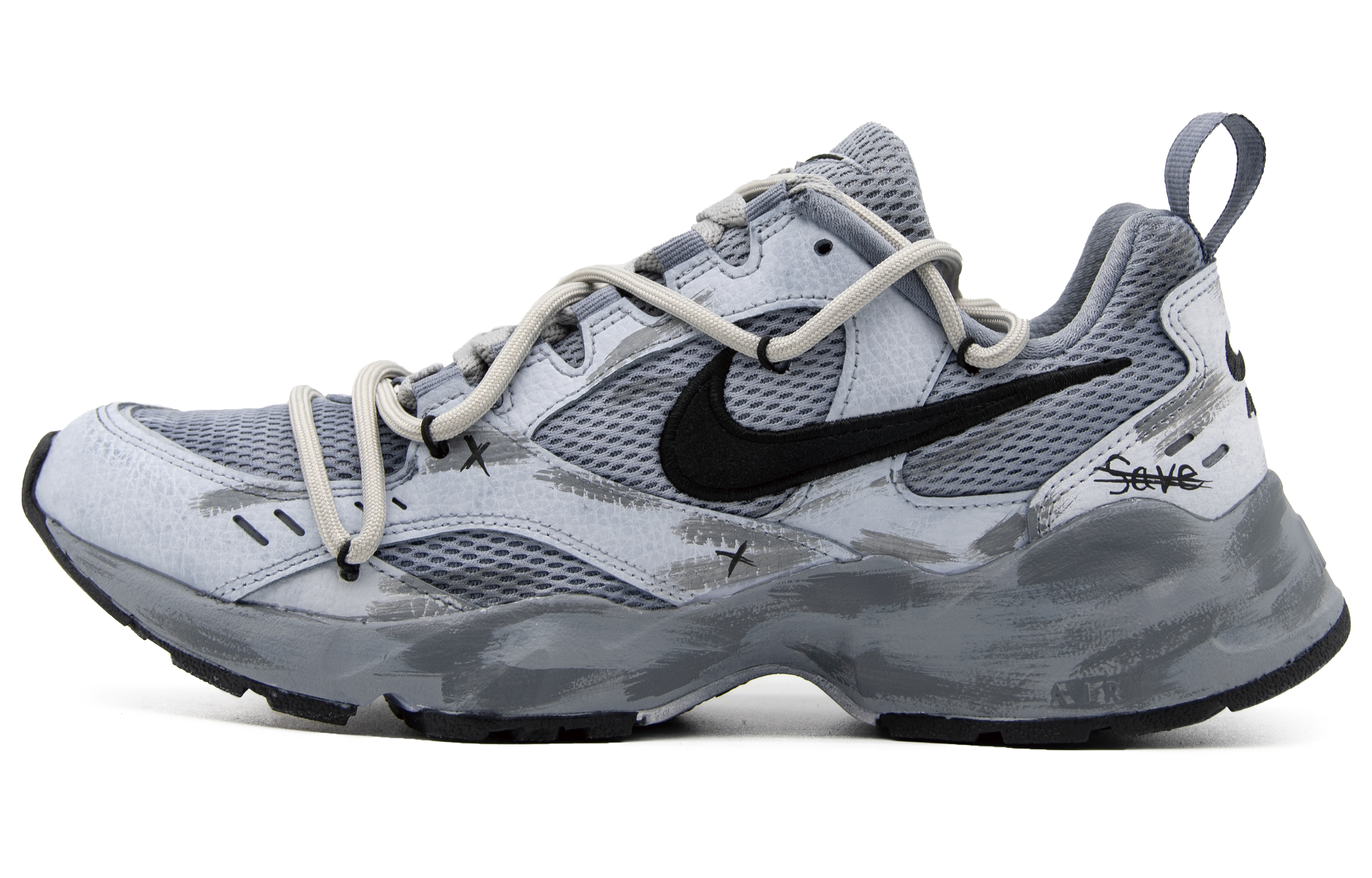 Кроссовки мужские Nike Air Heights серо-черные, 42 EU