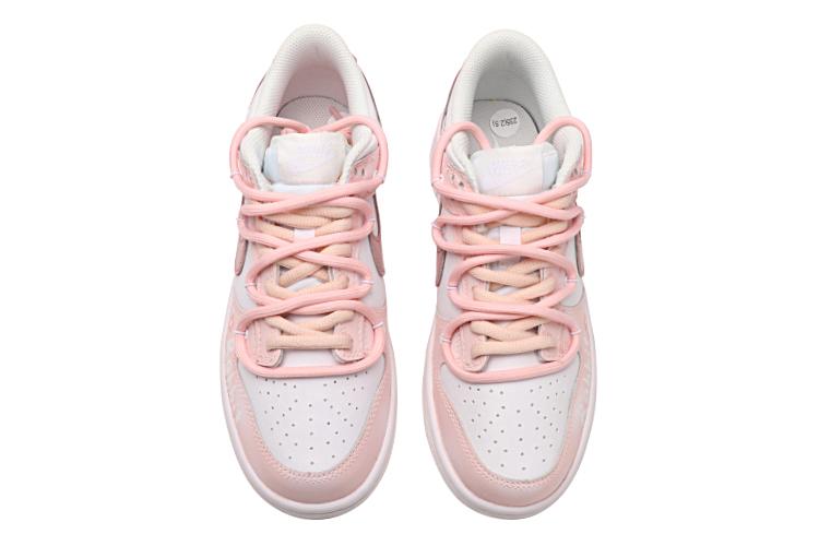 Кеды женские Nike Dunk Low GS, розово-белые, 37.5 EU