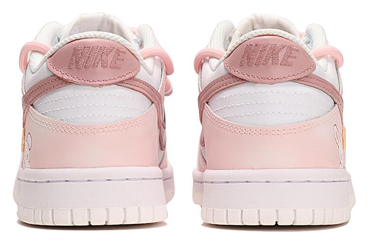 Кеды женские Nike Dunk Low GS, розово-белые, 37.5 EU