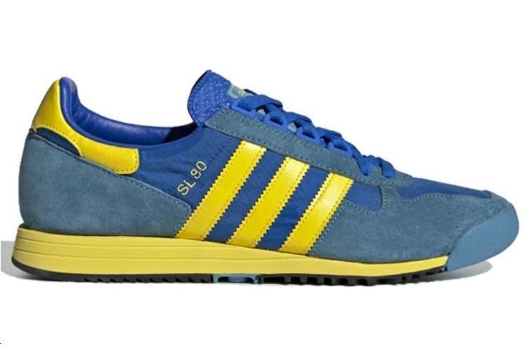 Кроссовки унисекс Adidas Originals SL 80 glory blue yellow tactile steel, 36 2/3 EU