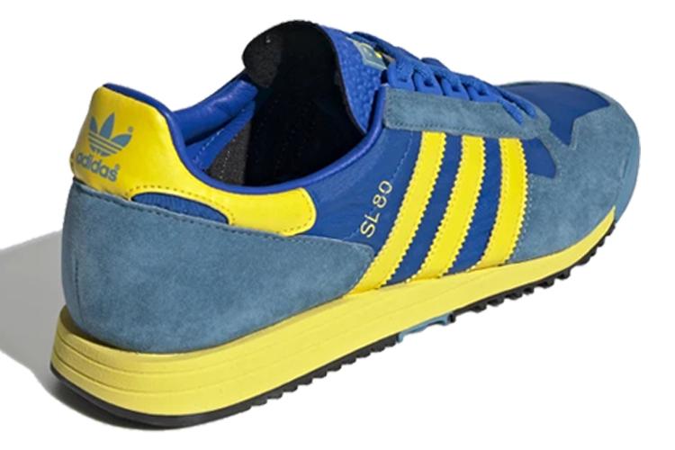 Кроссовки унисекс Adidas Originals SL 80 glory blue yellow tactile steel, 36 2/3 EU
